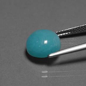 Amazzonite Verde blu naturale da 4.12 ct, Taglio rotondo, Opaco