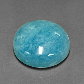 Amazzonite verde blu naturale da 16,26 ct, taglio rotondo, opaco