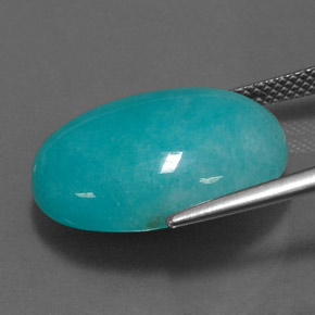 Amazzonite Verdazzurro naturale da 13.91 ct, Taglio ovale, Opaco