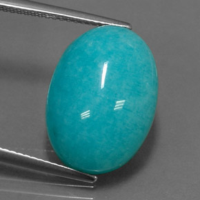 Amazzonite Verde blu naturale da 11.39 ct, Taglio ovale, Opaco