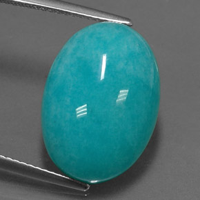 Amazzonite naturale verde da 11,41 ct, taglio ovale, opaco