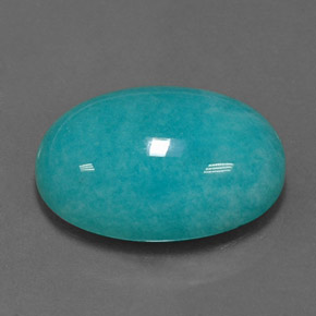 Amazzonite naturale verde da 11,41 ct, taglio ovale, opaco