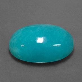 Amazzonite blu-verde naturale da 11,47 ct, taglio ovale, opaco