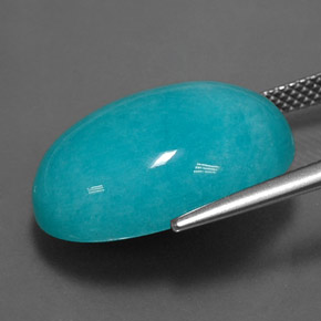 Amazzonite verdazzurro naturale da 15,91 ct, taglio ovale, opaco