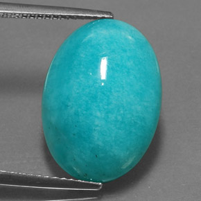 Amazzonite naturale verde da 11,08 ct, taglio ovale, opaco