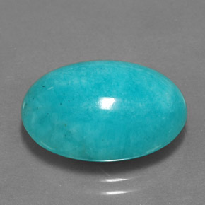 Amazzonite naturale verde da 11,08 ct, taglio ovale, opaco