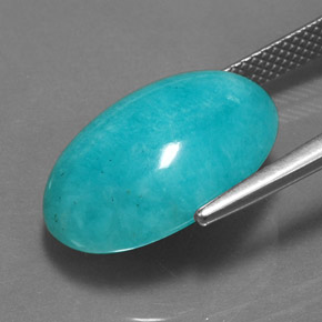 Amazzonite naturale verde da 11,08 ct, taglio ovale, opaco