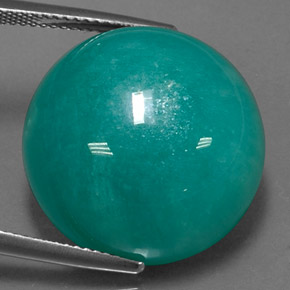 Amazzonite naturale verde da 31,50 ct, taglio rotondo, opaco
