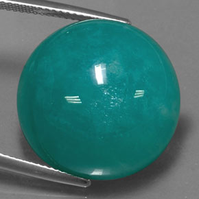 Amazzonite Verde blu naturale da 32.85 ct, Taglio rotondo, Opaco