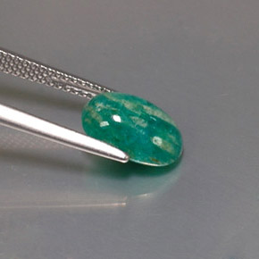 Amazzonite Verde naturale da 2.50 ct, Taglio ovale, Opaco