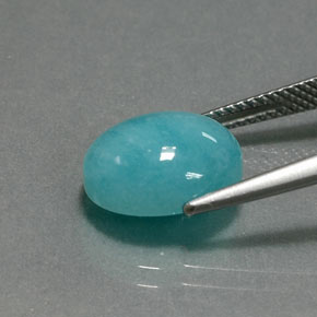 Amazzonite Verdazzurro naturale da 4.65 ct, Taglio ovale, Opaco