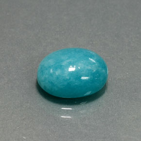 Amazzonite naturale verde da 4,51 ct, taglio ovale, opaco