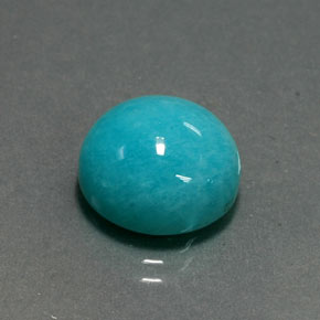 Amazzonite blu-verde naturale da 6,54 ct, taglio rotondo, opaco