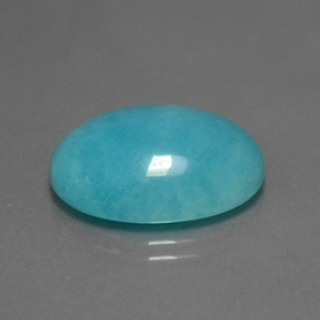 Amazzonite verde blu naturale da 13,65 ct, taglio ovale, opaco