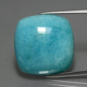 Amazzonite Verdazzurro naturale da 21.60 ct, Taglio a cuscino, Opaco