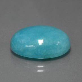 Amazzonite blu-verde naturale da 15,48 ct, taglio ovale, opaco