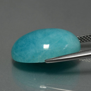 Amazzonite blu-verde naturale da 11,16 ct, taglio ovale, opaco