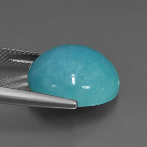 Amazzonite blu-verde naturale da 13,17 ct, taglio rotondo, opaco