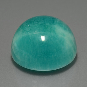 Amazzonite blu-verde naturale da 33,56 ct, taglio rotondo, opaco