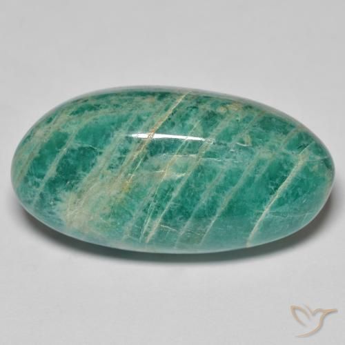Amazzonite Verde Pino naturale da 26.04 ct, Ovale, Opaco