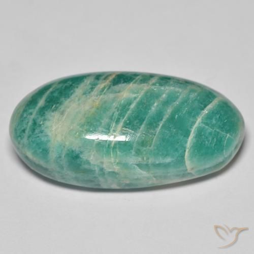Amazzonite Verde Pino naturale da 26.04 ct, Ovale, Opaco