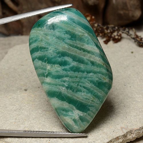 49.26ct Naturale Verde freddo Amazzonite, Taglio a fantasia, Opaco