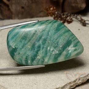 Amazzonite Verde freddo naturale da 49.26 ct, Taglio a fantasia, Opaco