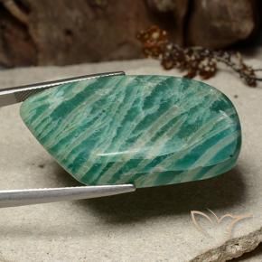 Amazzonite Verde freddo naturale da 49.26 ct, Taglio a fantasia, Opaco