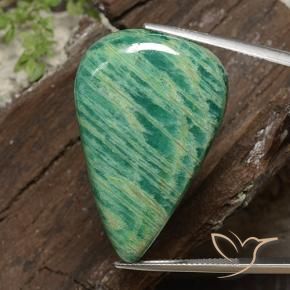 Amazzonite Verde medio naturale da 41.05 ct, Forma a pera, Opaco