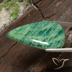 Amazzonite Verde medio naturale da 41.05 ct, Forma a pera, Opaco