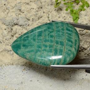 Amazzonite Verdazzurro naturale da 54.00 ct, Forma a pera, Opaco