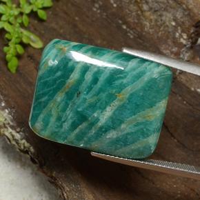 Amazzonite Verde Pino naturale da 27.62 ct, Taglio a baguette, Opaco