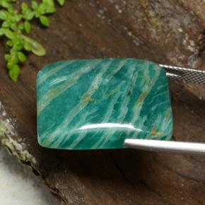 Amazzonite Verde Pino naturale da 27.62 ct, Taglio a baguette, Opaco