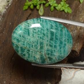 Amazzonite Verde medio naturale da 39.85 ct, Ovale, Opaco