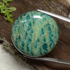 Amazzonite naturale verde da 53,05 ct, taglio rotondo, opaco