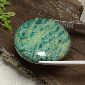 Amazzonite naturale verde da 53,05 ct, taglio rotondo, opaco