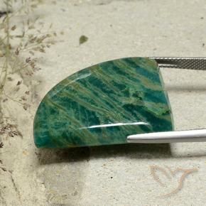 Amazzonite Verde Pino Freddo naturale da 34.54 ct, Taglio a fantasia, Opaco