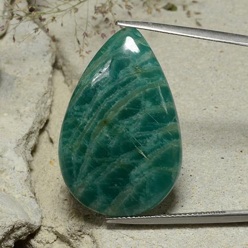 Amazzonite Verde freddo naturale da 27.84 ct, Forma a pera, Opaco