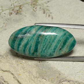 Amazzonite Verde bluastro naturale da 33.11 ct, Taglio ovale, Opaco