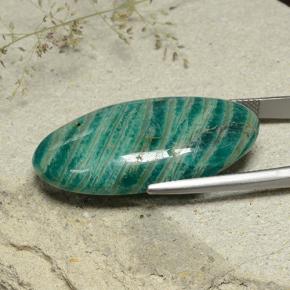 Amazzonite Verde bluastro naturale da 33.11 ct, Taglio ovale, Opaco