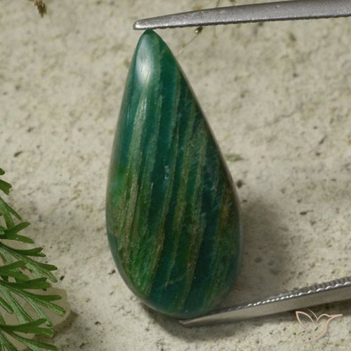 Amazzonite Verde freddo naturale da 17.59 ct, Forma a pera, Opaco