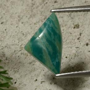 Amazzonite blu-verde naturale da 3,06 ct, forma fantasia, opaco