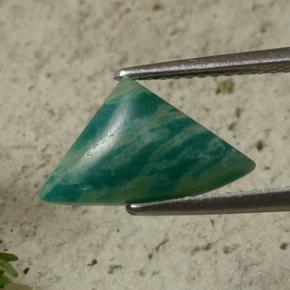 Amazzonite blu-verde naturale da 3,06 ct, forma fantasia, opaco