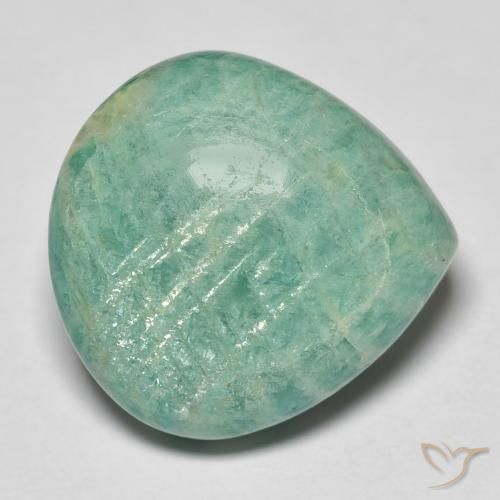Amazzonite Verde bluastro naturale da 16.97 ct, Forma a pera, Opaco