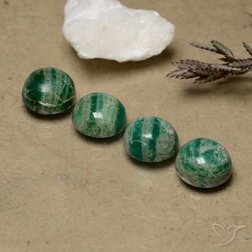 Gemme di Amazzonite Verde freddo naturale da 8.64 ct, Rotondo, Opaco