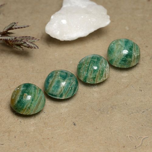 9.46ctw Naturale Verde Pino Amazzonite, Rotondo, Opaco