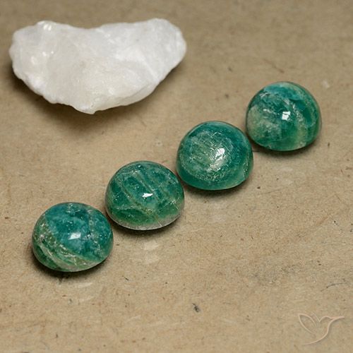 9.40ctw Naturale Verde freddo Amazzonite, Rotondo, Opaco