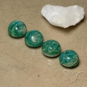 Gemme di Amazzonite Verde freddo naturale da 9.40 ct, Rotondo, Opaco