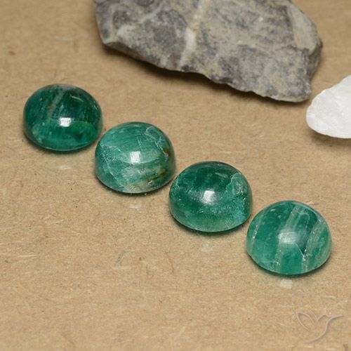 11.91ctw Naturale Verde freddo Amazzonite, Rotondo, Opaco