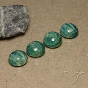 Gemme di Amazzonite Verde Pino naturale da 11.36 ct, Rotondo, Opaco